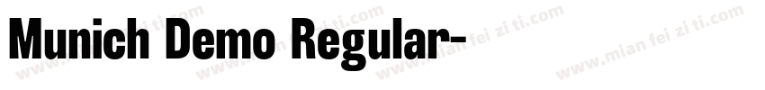 Munich Demo Regular字体转换